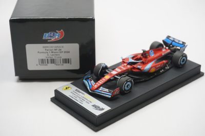 1/43 BBR Ferrari SF-24 GP Miami 2024 C.Leclerc set on black leather base limited 15 pieces