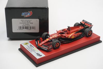 1/43 BBR Ferrari SF-24 GP australia 2024 C.Leclerc set on red leather base limited 10 pieces