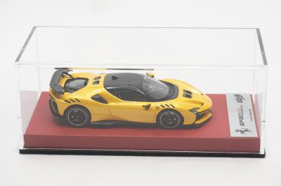 1/43 BBR Ferrari SF90XX stradale in color Giallo tristato set on red leather base limited 5 pieces - Image 3