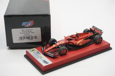 1/43 BBR Ferrari SF-24 GP australia 2024 c.sainz winner set on red leather base limited 15 pieces