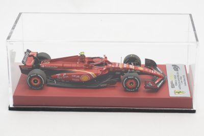 1/43 BBR Ferrari SF-24 GP australia 2024 c.sainz winner set on red leather base limited 15 pieces - Image 3