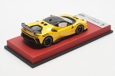 1/43 BBR Ferrari SF90XX stradale in color Giallo tristato set on red leather base limited 5 pieces - Image 4