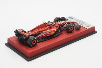 1/43 BBR Ferrari SF-24 GP australia 2024 c.sainz winner set on red leather base limited 15 pieces - Image 4