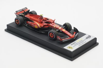 1/43 BBR Ferrari SF-24 GP australia 2024 c.sainz winner set on black leather base limited 15 pieces - Image 4