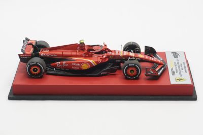 1/43 BBR Ferrari SF-24 GP australia 2024 c.sainz winner set on red leather base limited 15 pieces - Image 6